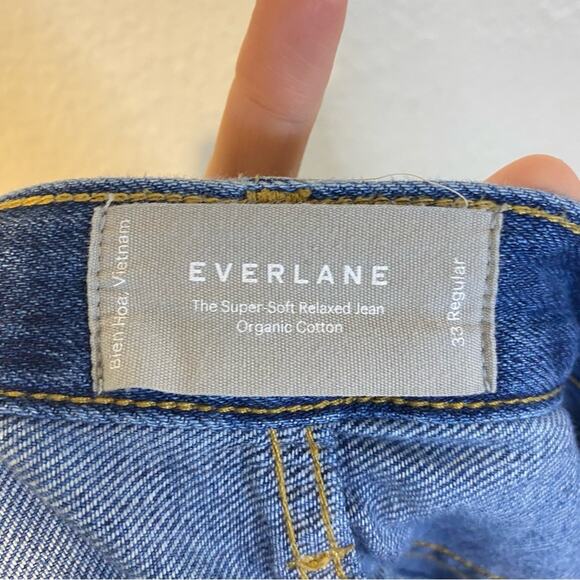 Everlane The Super-Soft Relaxed Jean Organic Cotton Medium Wash Size 33 - Picture 6 of 11